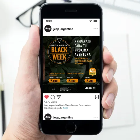 Campaña Black Week Jeep Argentina